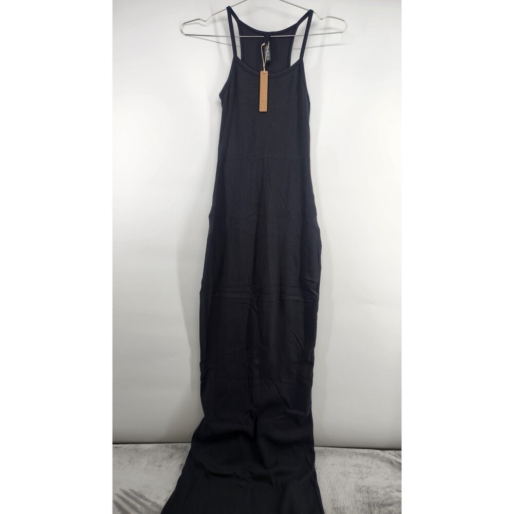 Skims XS Soot Threadbare Cotton‎ Long Dress NWT